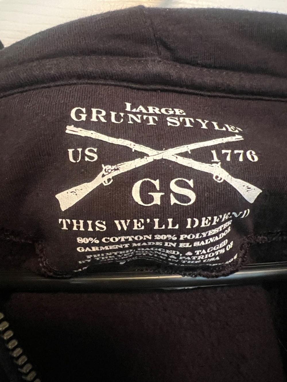 Grunt Style Black Hoodie with Pink 'Badass' Script - Picture 2 of 7
